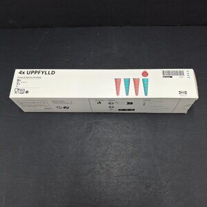 Ikea UPPFYLLD Ice Pop Maker Pop-Up Turquoise Pink 6 inch 4 Pack 305.332.33 New